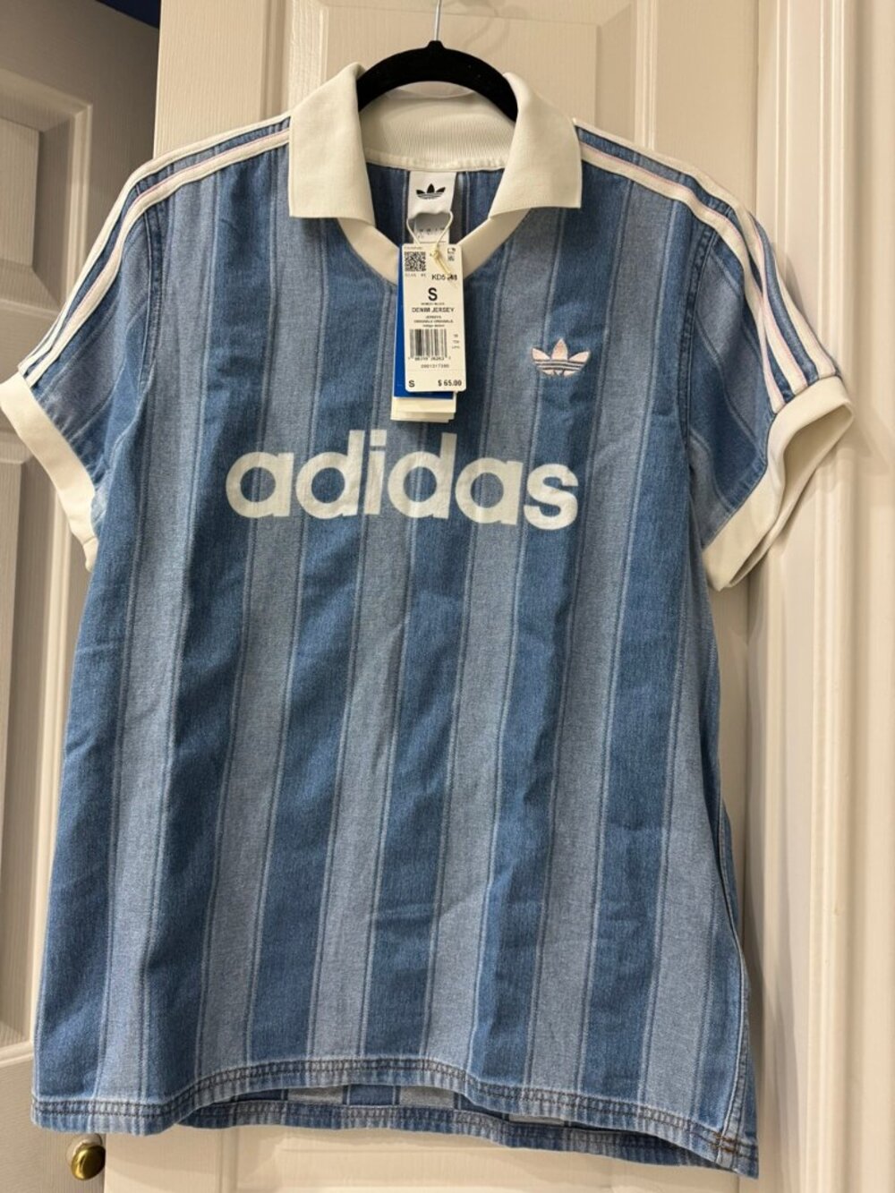 Adidas Originals Denim Jersey Indigo Denim Women's S NWT